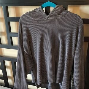 Men's Gray Ribbed Sweater